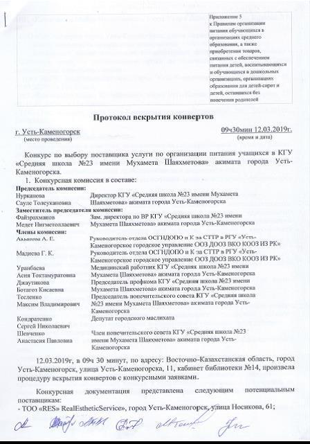 Протокол вскрытия